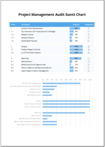 Project Audit Example Download Project Management Audit Gantt Chart Excel Template