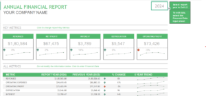 Download [Free] Basic Annual Financial Report Excel Format