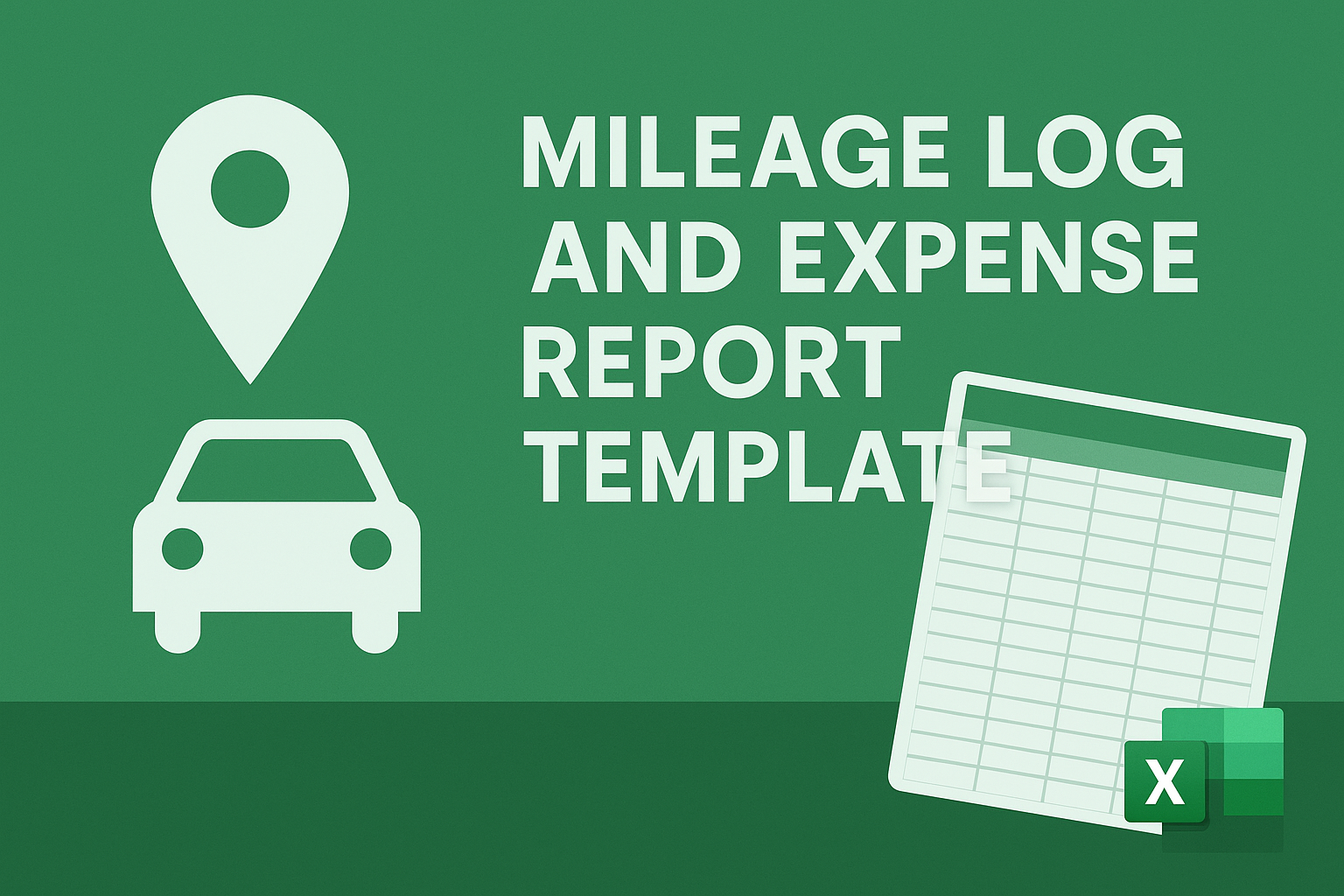 Gas Mileage Log and Expense Report Excel Template Feature Image