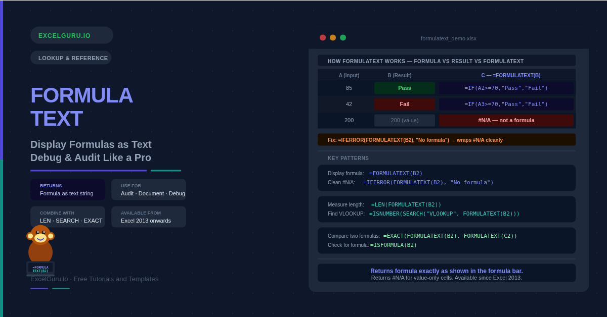 FORMULATEXT FUNCTION IN EXCEL Feature Image