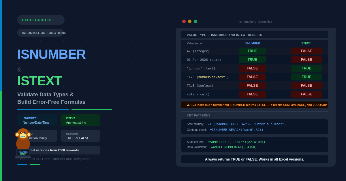 ISNUMBER AND ISTEXT Formula in Excel Blogpost Feature Image