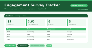 Engagement Survey Tracker in Excel (Free Download)