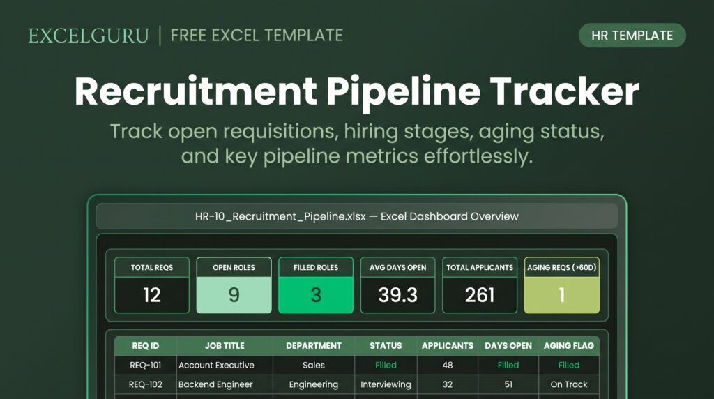 HR Recruitment Pipeline Excel Template
