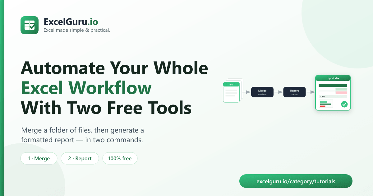 Merge and automate Excel workflow tutorial showing Power Query data merging automated reporting dashboards and workflow automation