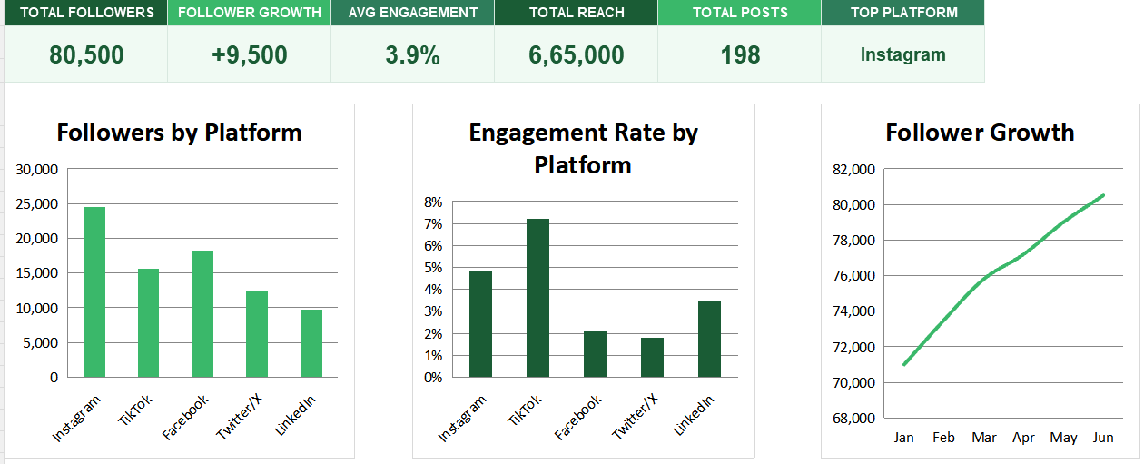 Basic Social Media Report Dashboard